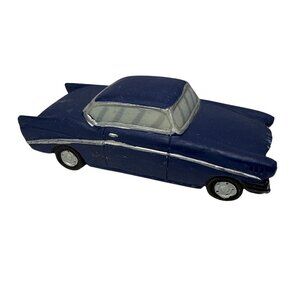 Christmas Village Blue Retro Car  Miniature Resin Figurine
